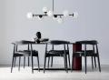 Molekularna lampa sufitowa czarna DORADO szklane klosze LP-002/8P BK Light Prestige
