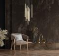 Nowoczesna lampa wisząca złota LUNGO z rurkami na rozecie do salonu 7xG9 LP-894/7P GD Light Prestige