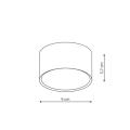 Lampa sufitowa LED CCT 490lm do kuchni KENDAL czarna  LP-6331/1C IP54 BK Light Prestige