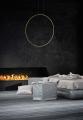 Lampa MIRROR duży złoty pionowy ring 90cm LED do łazienki przed lustro LP-999/1P L GD Light Prestige