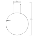 Lampa MIRROR duży złoty pionowy ring 90cm LED do łazienki przed lustro LP-999/1P L GD Light Prestige
