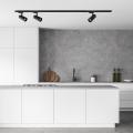 System szynowy ICE SET 3 obwodowy czarny 4 reflektorki na GU10 LP-732 4W BK SET Light Prestige