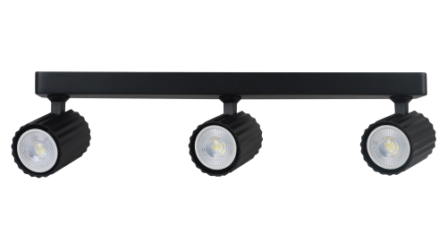 Lampa sufitowa z trzema ruchomymi czarnymi reflektorkami TOKIO LP-787/3WS BK Light Prestige