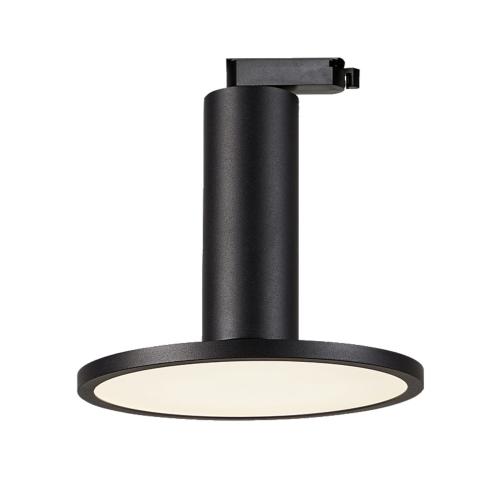 Nowoczesny reflektorek szynowy 1 obwodowy AQUILLION czarny zintegrowany LED LP-220/1R BK Light Prestige