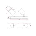 Dwa reflektorki na listwie ruchome z serii BELIZE chromowane do łazienki LP-734/2W CH Light Prestige