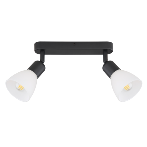 Lampa sufitowa listwa z ruchomymi reflektorkami do salonu z serii MALTA LP-877/2W BK Light Prestige
