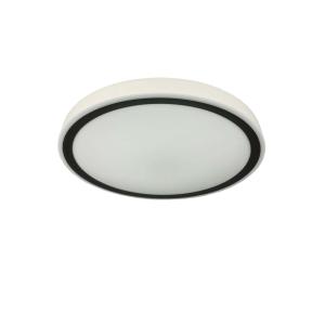 Nowoczesny plafon okrągły VEGAS biały z czarnym pierścieniem do łazienki LP-550/1C S 4BK Light Prestige