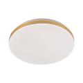 Plafon LED okrągły z serii BABILON biało złoty do biura LP-335/1C M 4GD Light Prestige