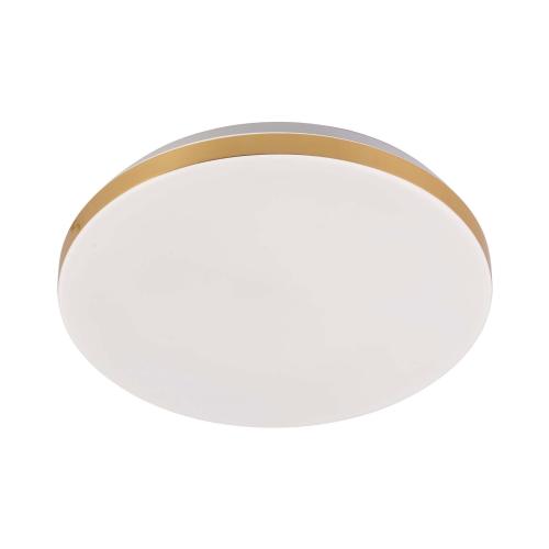 Plafon LED okrągły z serii BABILON biało złoty do biura LP-335/1C M 4GD Light Prestige