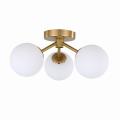 Lampa sufitowa DORADO szklane mleczne klosze, złote ramiona LP-002/3C Light Prestige