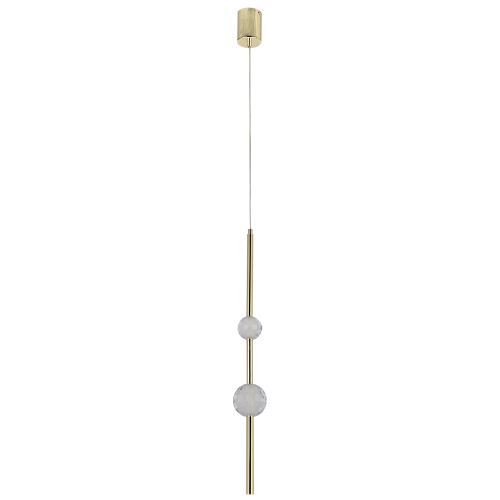 Nowoczesna lampa wisząca VAKU LED 4000K z kryształowymi kulami LP-719/2P GD Light Prestige