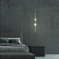 Nowoczesna lampa wisząca VAKU LED 4000K z kryształowymi kulami LP-719/2P GD Light Prestige
