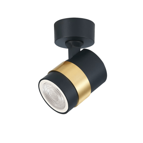 Reflektorek sufitowy ANILLO ze złotym pierścieniem na GU10 LP-770/1W BK Light Prestige