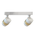 Listwa sufitowa z dwoma ruchomymi spotami ANILLO biało złota LP-770/2W WH Light Prestige