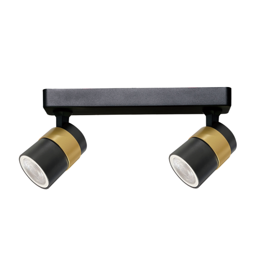 Spot sufitowy ANILLO z dwoma reflektorkami czarny na GU10 do salonu LP-770/2W BK Light Prestige