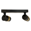 Spot sufitowy ANILLO z dwoma reflektorkami czarny na GU10 do salonu LP-770/2W BK Light Prestige
