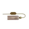 Elegancki kinkiet PIEGA do sypialni złote ramię ozdoby szklany klosz LP-939/1W amber Light Prestige