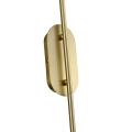 Elegancki kinkiet PIEGA do sypialni złote ramię ozdoby szklany klosz LP-939/1W amber Light Prestige