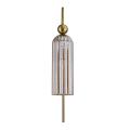 Elegancki kinkiet PIEGA do sypialni złote ramię ozdoby szklany klosz LP-939/1W amber Light Prestige