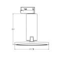 Nowoczesny reflektorek szynowy 1 obwodowy AQUILLION czarny zintegrowany LED LP-220/1R BK Light Prestige