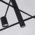 Nowoczesna lampa do salonu SNOW czarna z trzema ruchomymi ramionami GU10 LP-731/6P BK Light Prestige