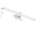 Chromowany kinkiet łazienkowy ISLA LED CCT do nowoczesnej łazienki GS-LWB-32W CH CCT Light Prestige