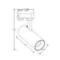 Reflektorek szynowy 3 obwodowy biały ICE 1xGU10 LP-732/1R 4W WH Light Prestige