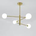 Lampa sufitowa regulowana DORADO złota szklane klosze do salonu sypialni LP-002/6P Light Prestige