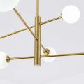 Lampa sufitowa regulowana DORADO złota szklane klosze do salonu sypialni LP-002/6P Light Prestige