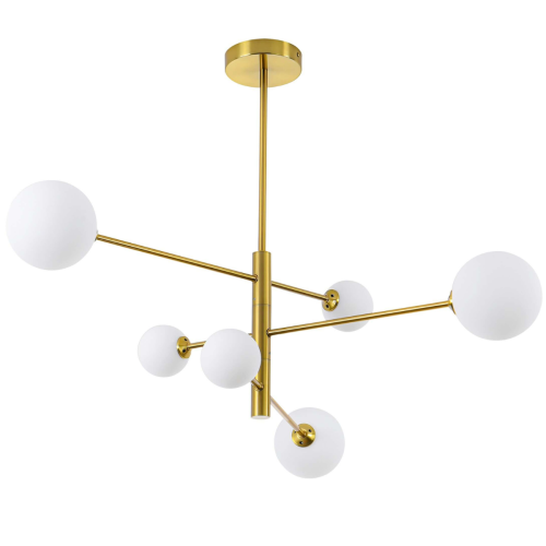 Lampa sufitowa regulowana DORADO złota szklane klosze do salonu sypialni LP-002/6P Light Prestige
