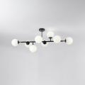 Molekularna lampa sufitowa czarna DORADO szklane klosze LP-002/8P BK Light Prestige