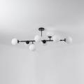 Molekularna lampa sufitowa czarna DORADO szklane klosze LP-002/8P BK Light Prestige