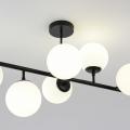 Molekularna lampa sufitowa czarna DORADO szklane klosze LP-002/8P BK Light Prestige