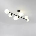 Molekularna lampa sufitowa czarna DORADO szklane klosze LP-002/8P BK Light Prestige