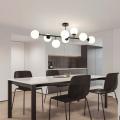 Molekularna lampa sufitowa czarna DORADO szklane klosze LP-002/8P BK Light Prestige