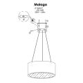 Lampa wisząca centralna MALAGA LED szara do salonu LP-622/1P GREY Light Prestige