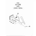 Kinkiet ISLA złoty średni z IP44 3000K nad lustro w łazience GS-LWB-12W/3 GOLD Light Prestige