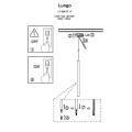 Wisząca lampa LUNGO rurka złota do systemu 1fazowego szynowego LP-894/1P GD 1F Light Prestige