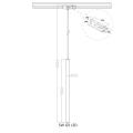 Wisząca lampa LUNGO rurka złota do systemu 1fazowego szynowego LP-894/1P GD 1F Light Prestige