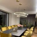 Żyrandol złoty podwieszany ring MIDWAY LED do salonu barwa ciepła LP-033/1P S GD Light Prestige