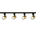 Zestaw szynowy 1fazowy 4 reflektorki SNOW SET GU10 złote na szynie LP-737 GD SET Light Prestige