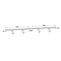 Zestaw szynowy 1fazowy 4 reflektorki SNOW SET GU10 złote na szynie LP-737 GD SET Light Prestige