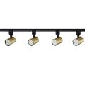 Zestaw szynowy 1fazowy 4 reflektorki SNOW SET GU10 złote na szynie LP-737 GD SET Light Prestige