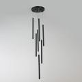 Lampa wisząca LUNGO z siedmioma czarnymi tubami na G9 LP-894/7P BK Light Prestige