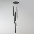 Lampa wisząca LUNGO z siedmioma czarnymi tubami na G9 LP-894/7P BK Light Prestige
