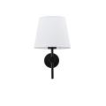 Stylowy kinkiet TIVOLI z abażurem z delikatnej tkaniny i gwintem E27 LP-1133/1W BK Light Prestige
