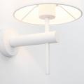 Kinkiet biały TIVOLI z białym klasycznym abażurem do sypialni LP-1133/1W WH Light Prestige