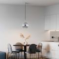 Wisząca elegancka lampa PALLA chromowany klosz szklana kula LP-2844/1P CH Light Prestige