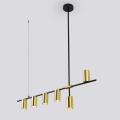 Dekoracyjna lampa wisząca do jadalni ARIZONA czarno-złota LP-074/6PL BK/GD Light Prestige