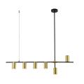 Dekoracyjna lampa wisząca do jadalni ARIZONA czarno-złota LP-074/6PL BK/GD Light Prestige